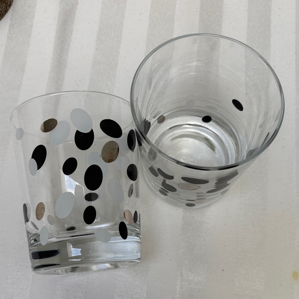 IKEA Black and White Polka Dot Glasses
